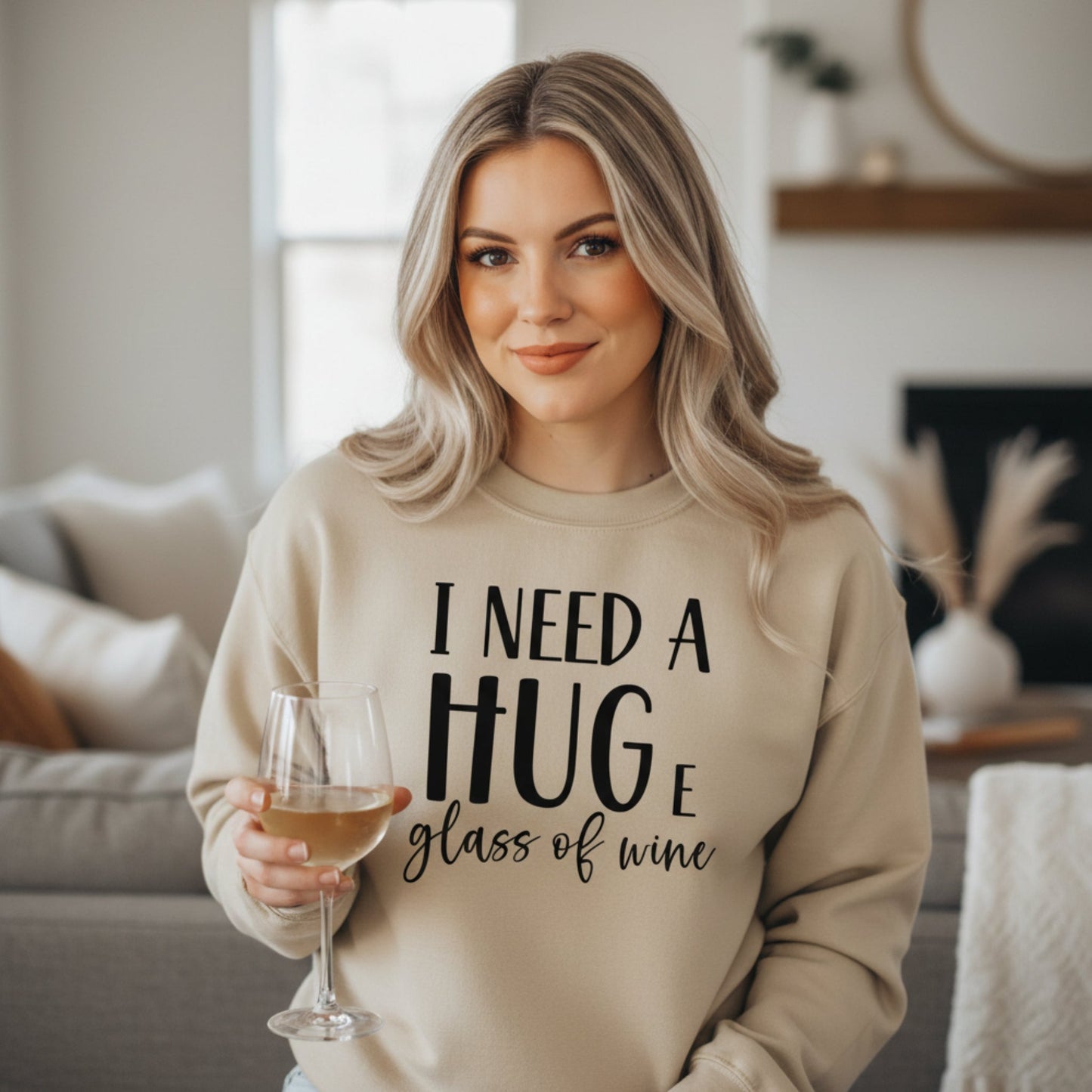 I Need a Huge Glass of Wine Sweatshirt - Best Life Apparel
