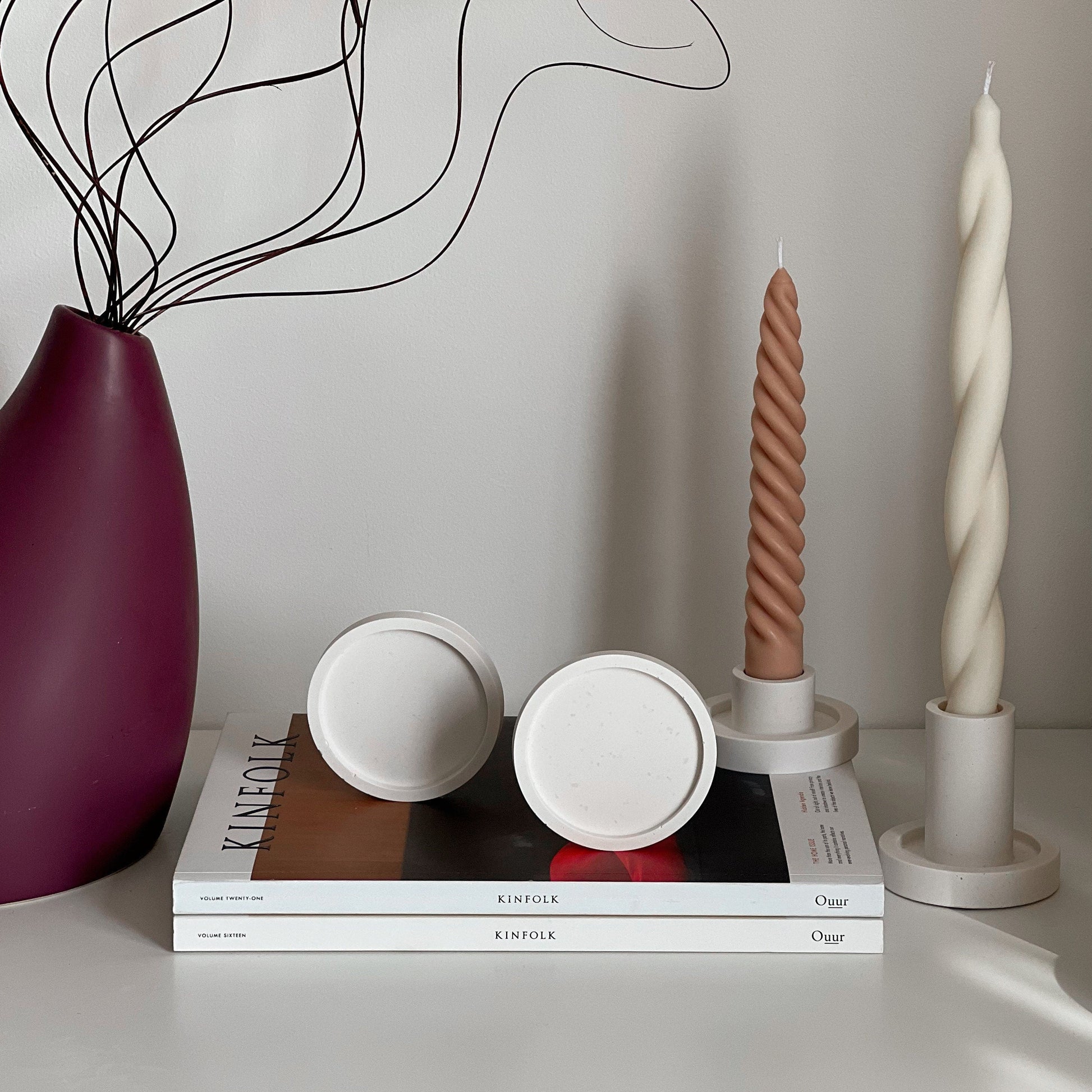 Handmade small round jewelry dish lifestyle shot