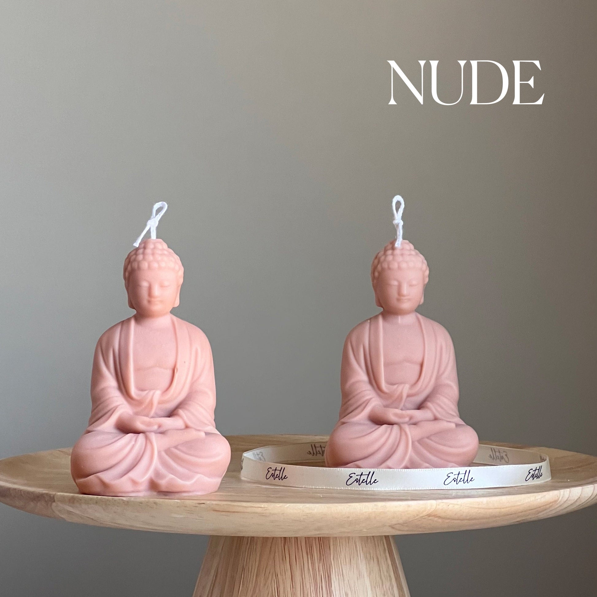 Buddha soy candle in nude