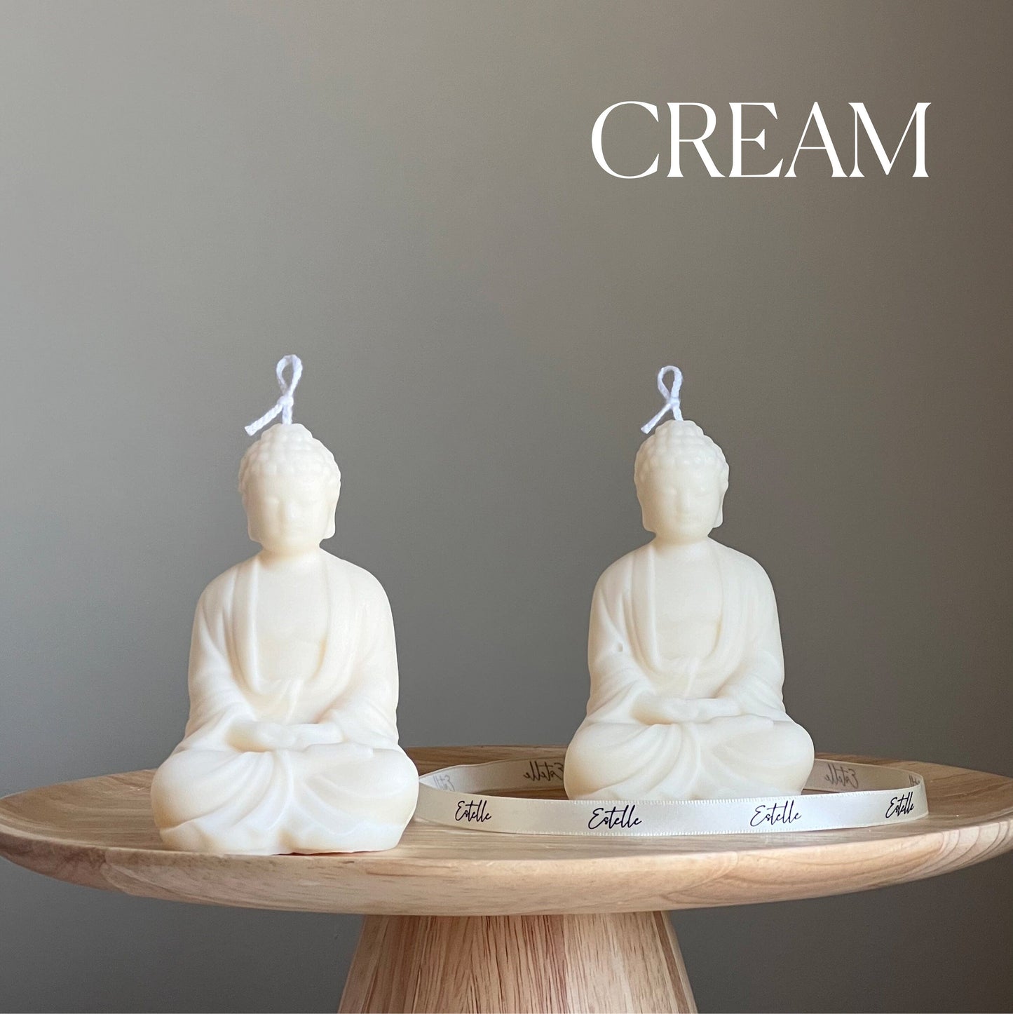 Buddha soy candle in cream