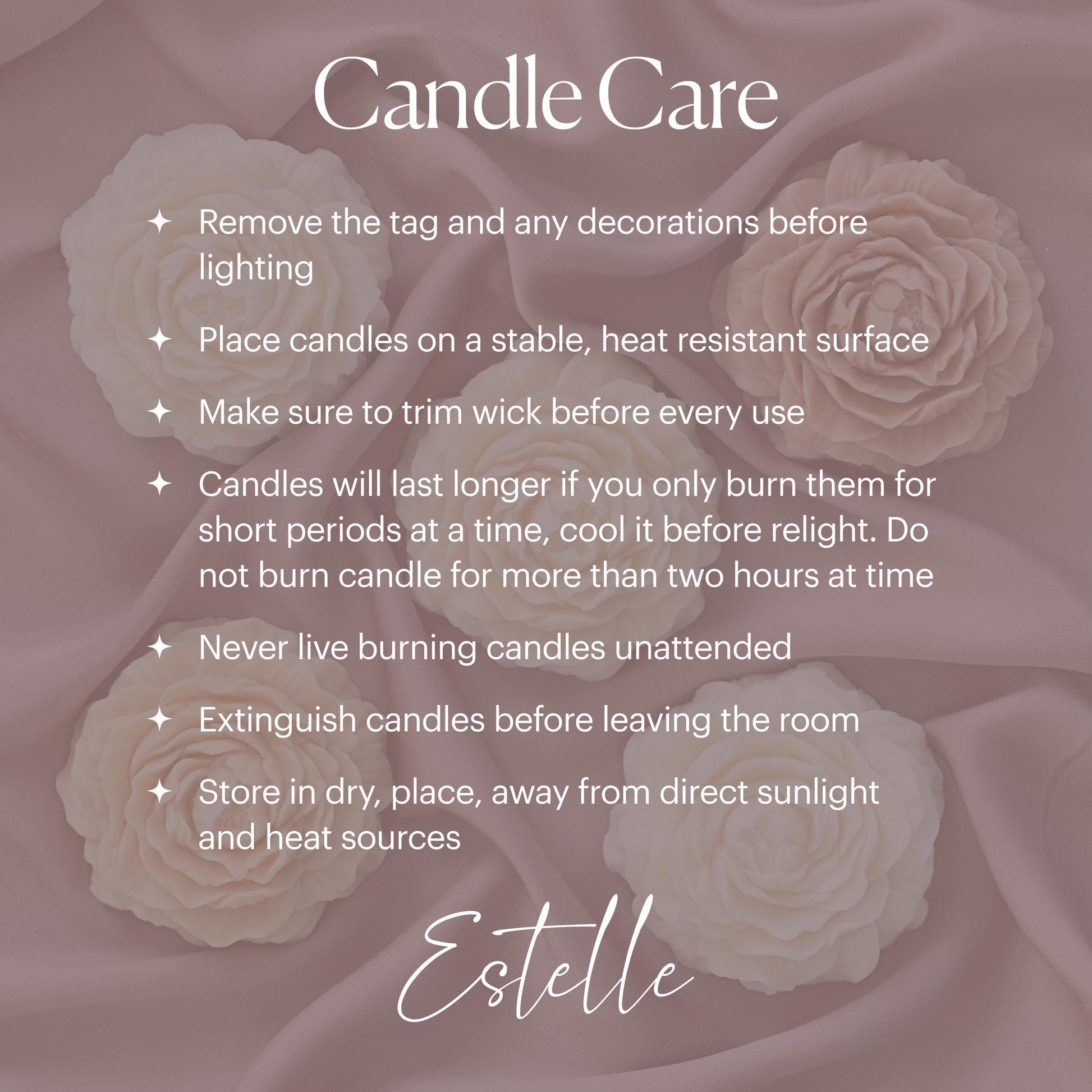 Greko peak ribbed pillar taper soy candle care instructions
