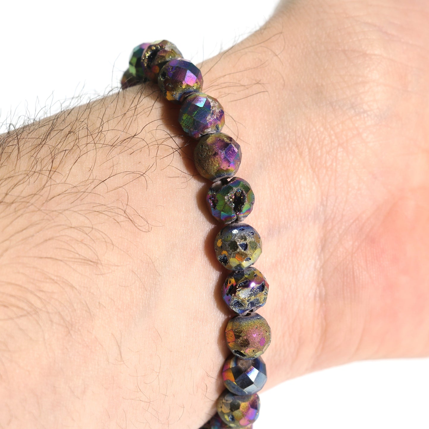 Sparkling agate druzy bracelet for manifestation and positive intentions