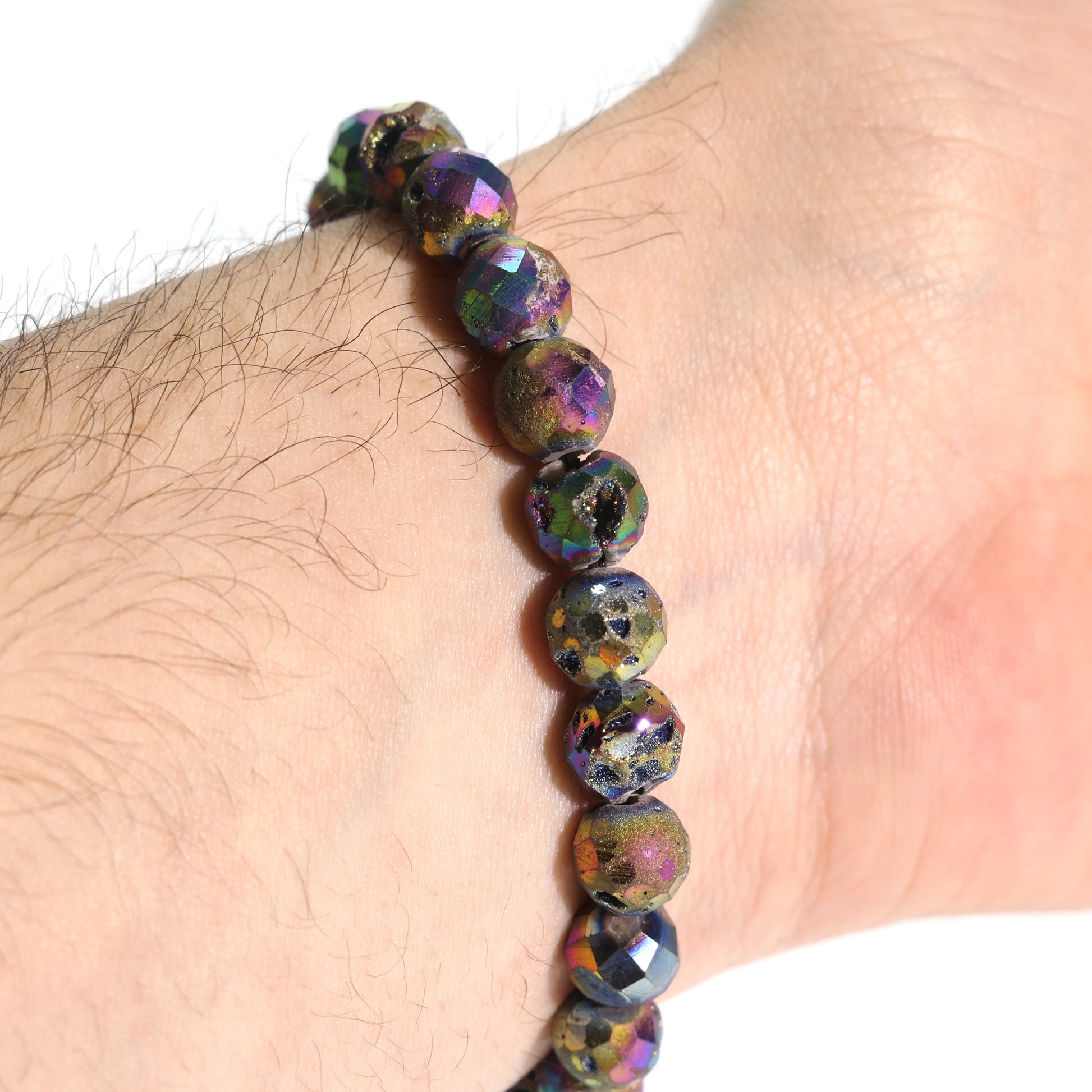Sparkling agate druzy bracelet for manifestation and positive intentions