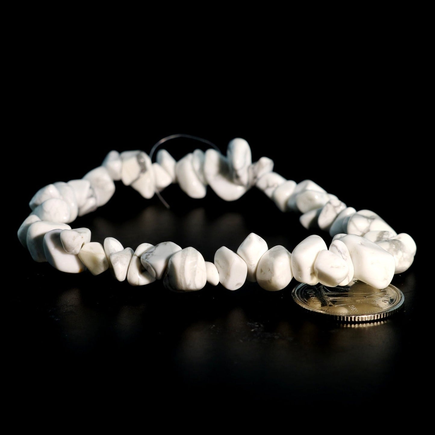 Natural howlite bracelet for reducing stress and overactive mind