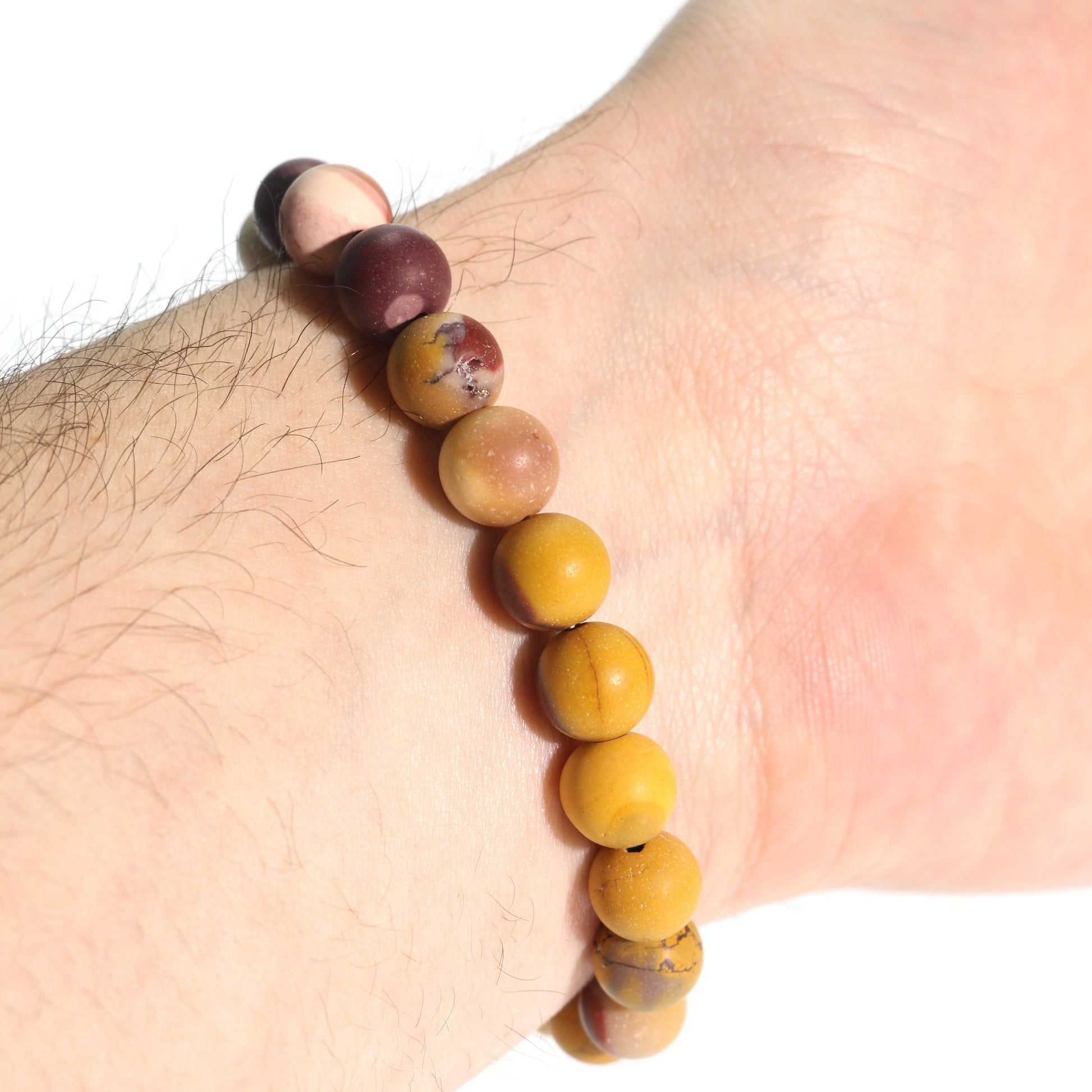 Natural mookaite healing bracelet for decision making and inner strength