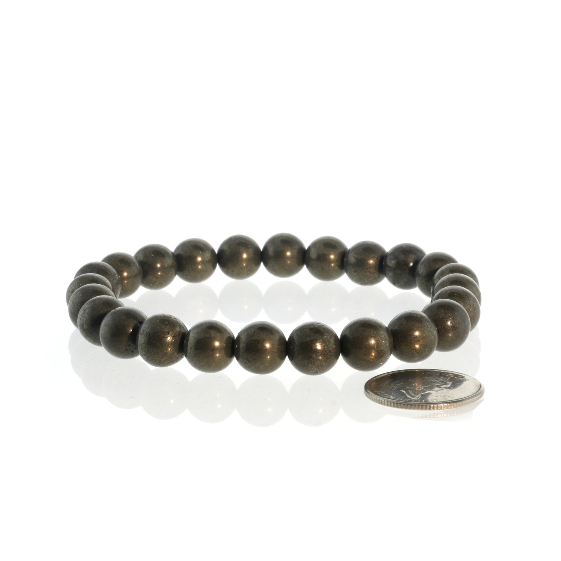 Golden pyrite healing bracelet for willpower, focus and success