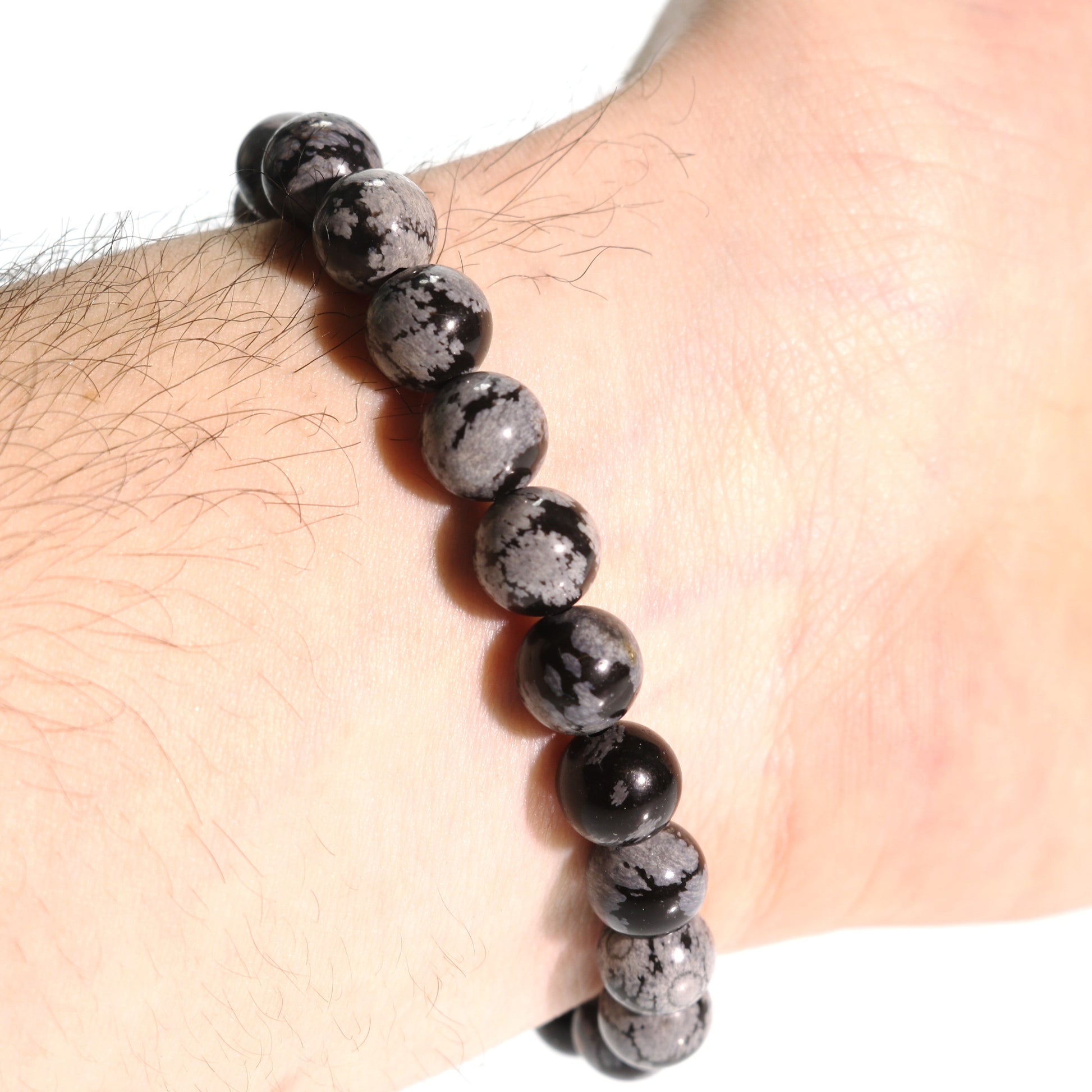 Natural black obsidian bracelet for truth, clarity and inner strength