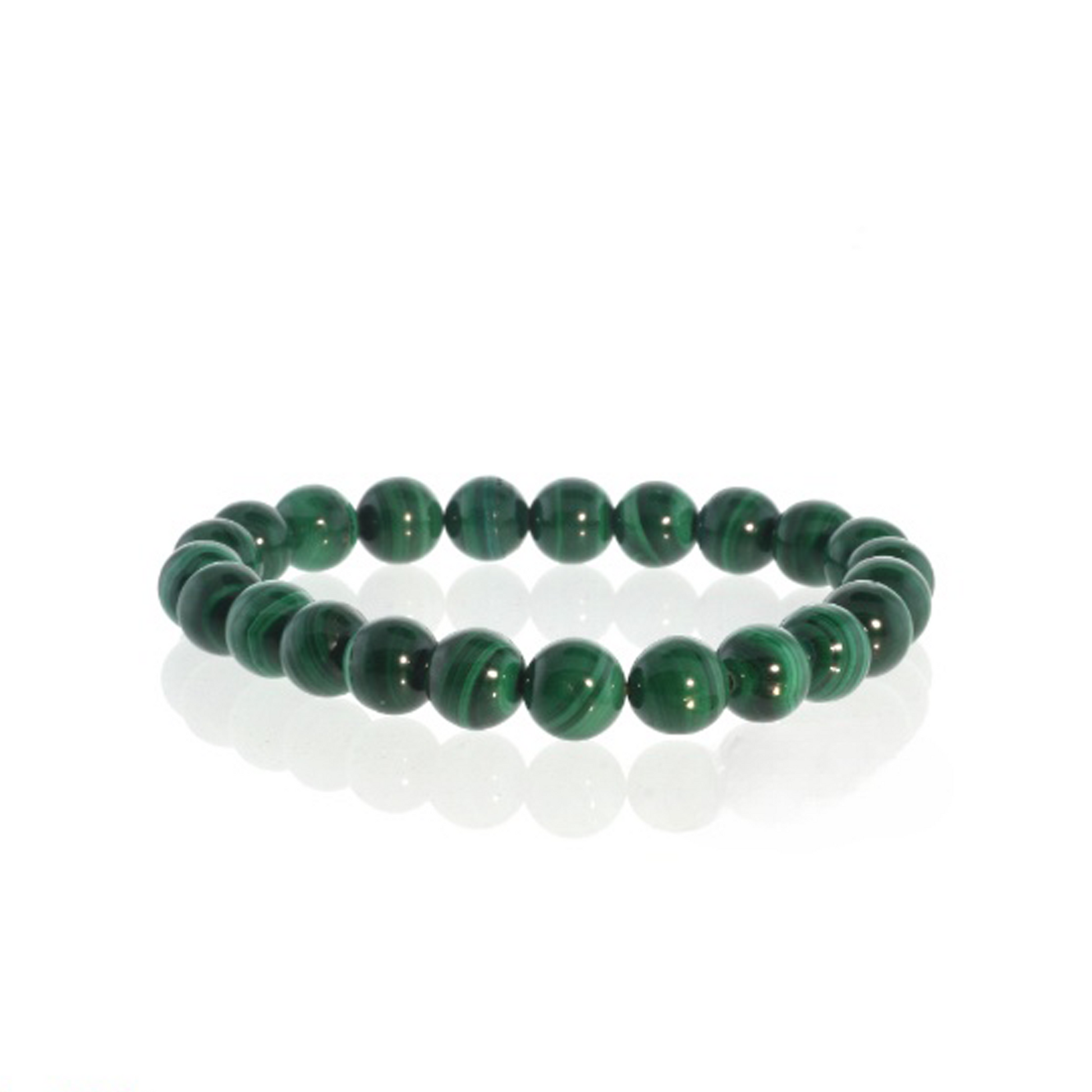 Transformative and heart-opening malachite bead bracelet in rich green