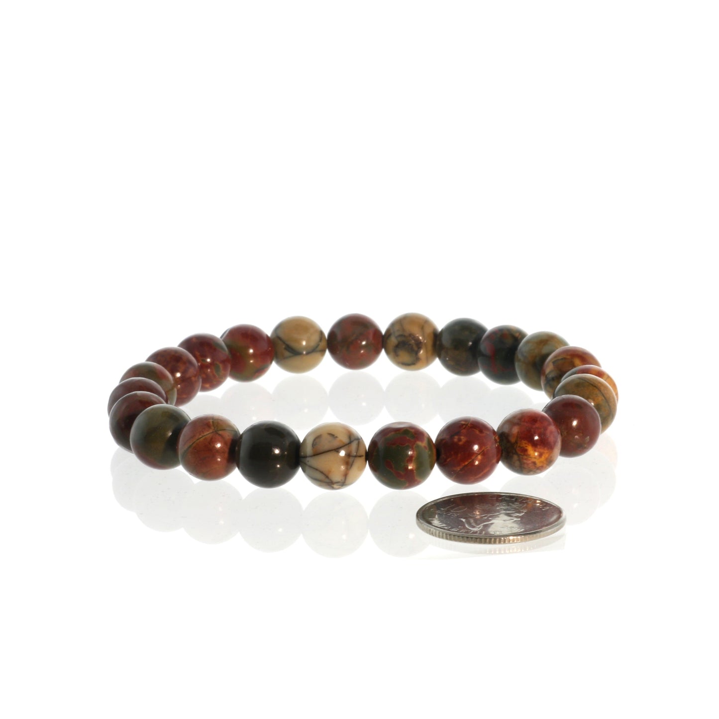 Natural Picasso jasper healing bracelet for strength and self-discipline