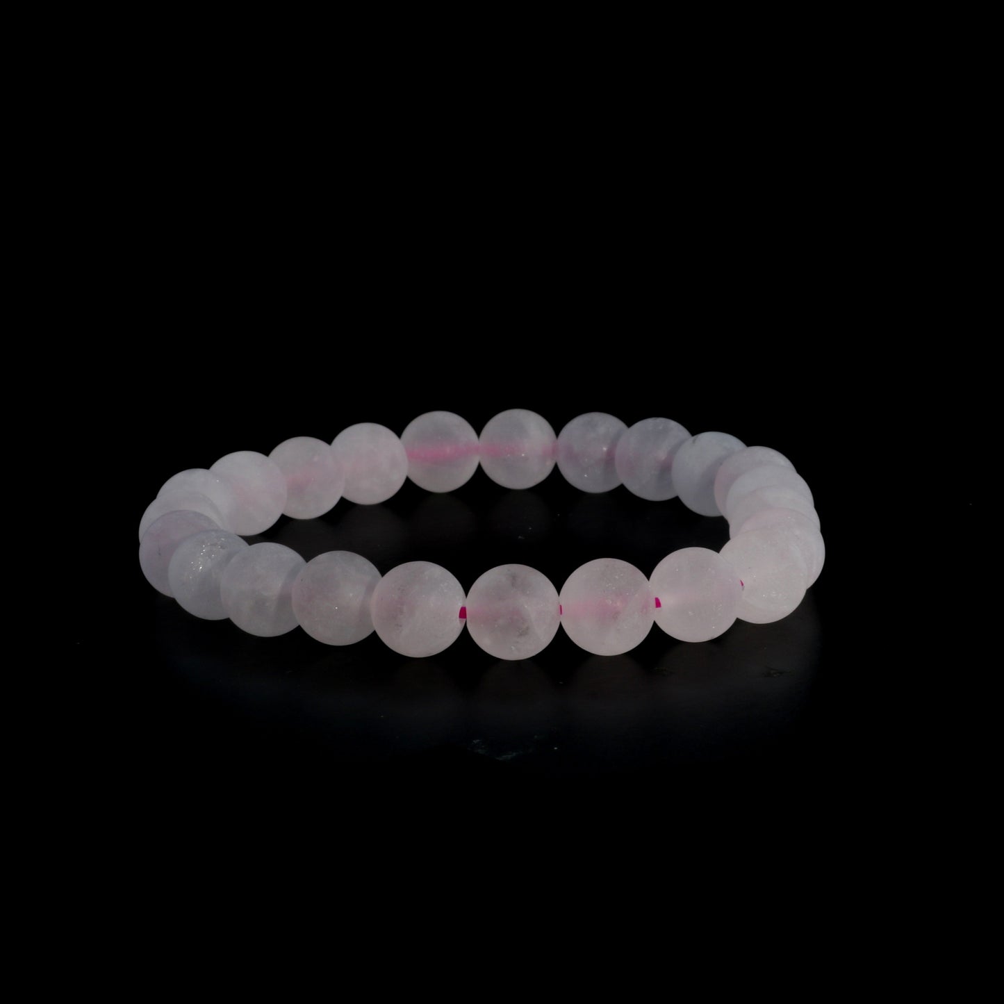 Blush pink rose quartz crystal bracelet for attracting positive relationships