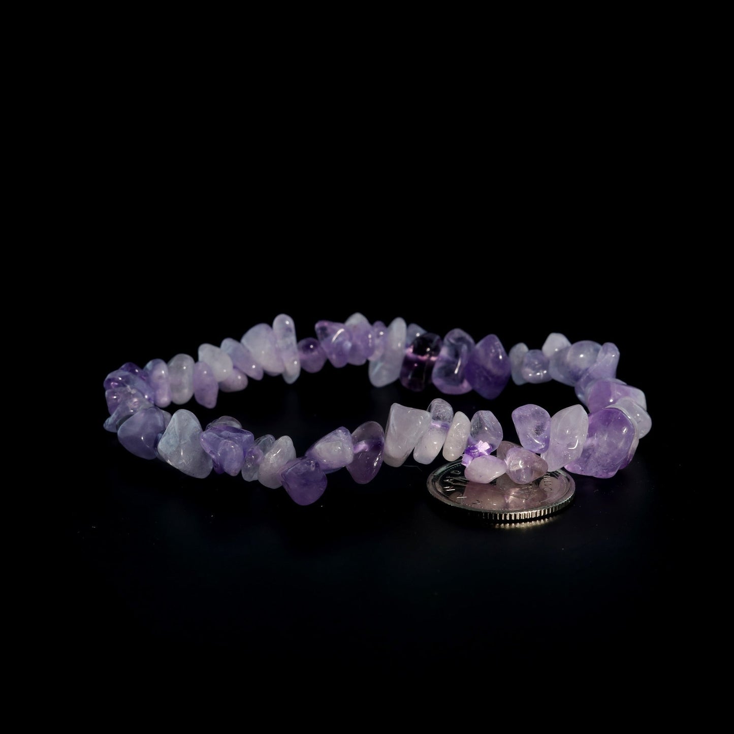 Natural amethyst bead bracelet for cleansing and positive energy