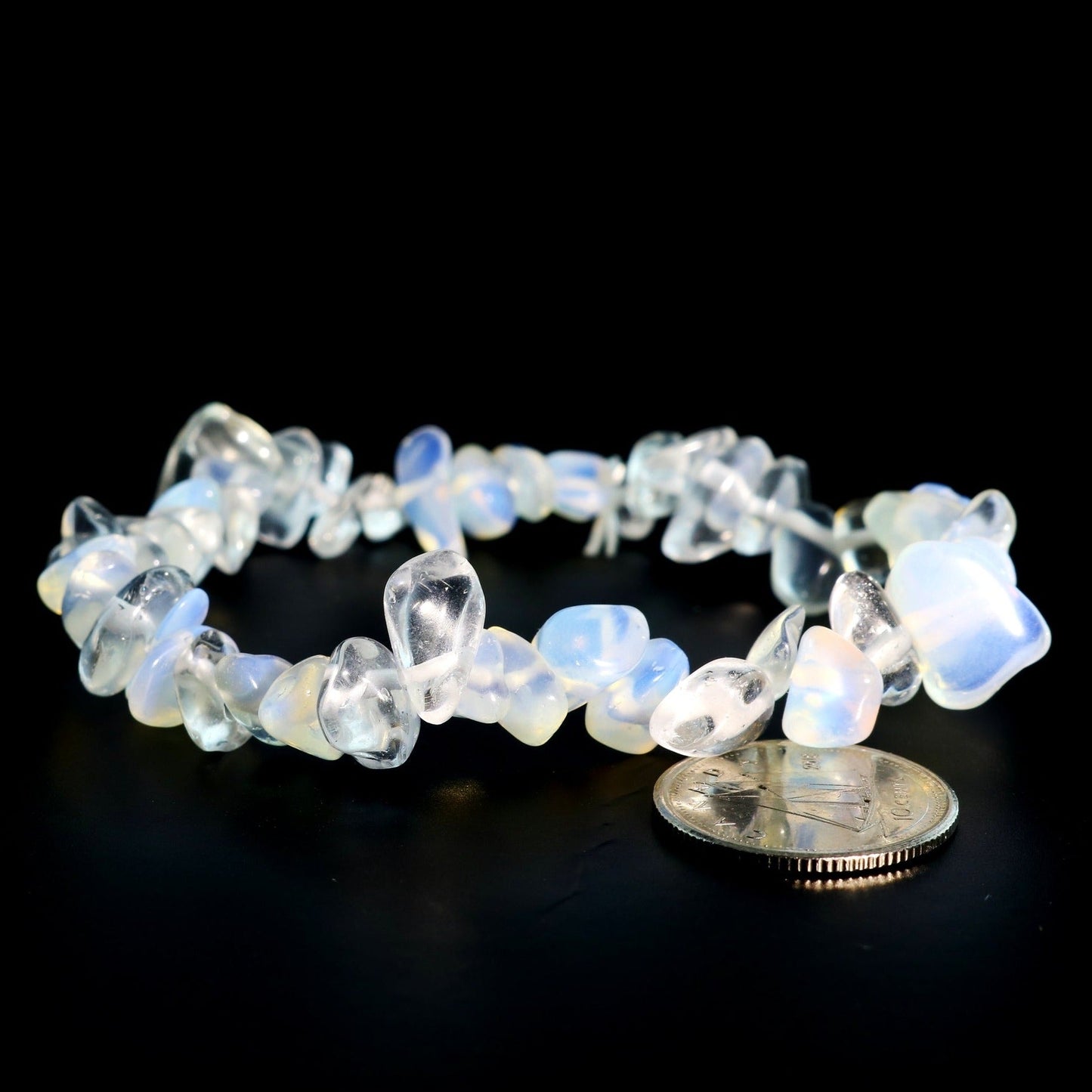 Soft iridescent opalite healing bracelet for hope and positive transitions
