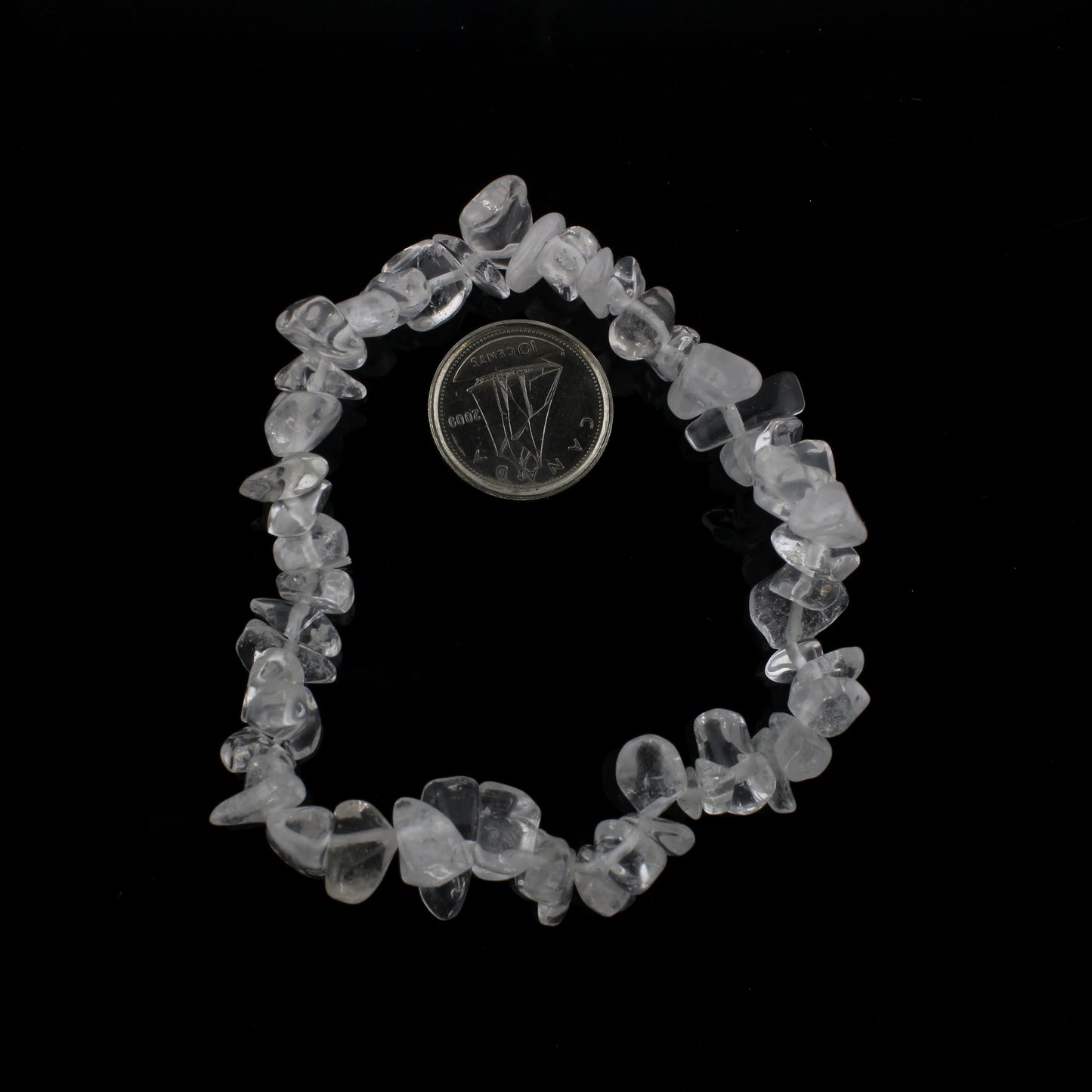 Clear quartz crystal bracelet for crown chakra activation and clarity