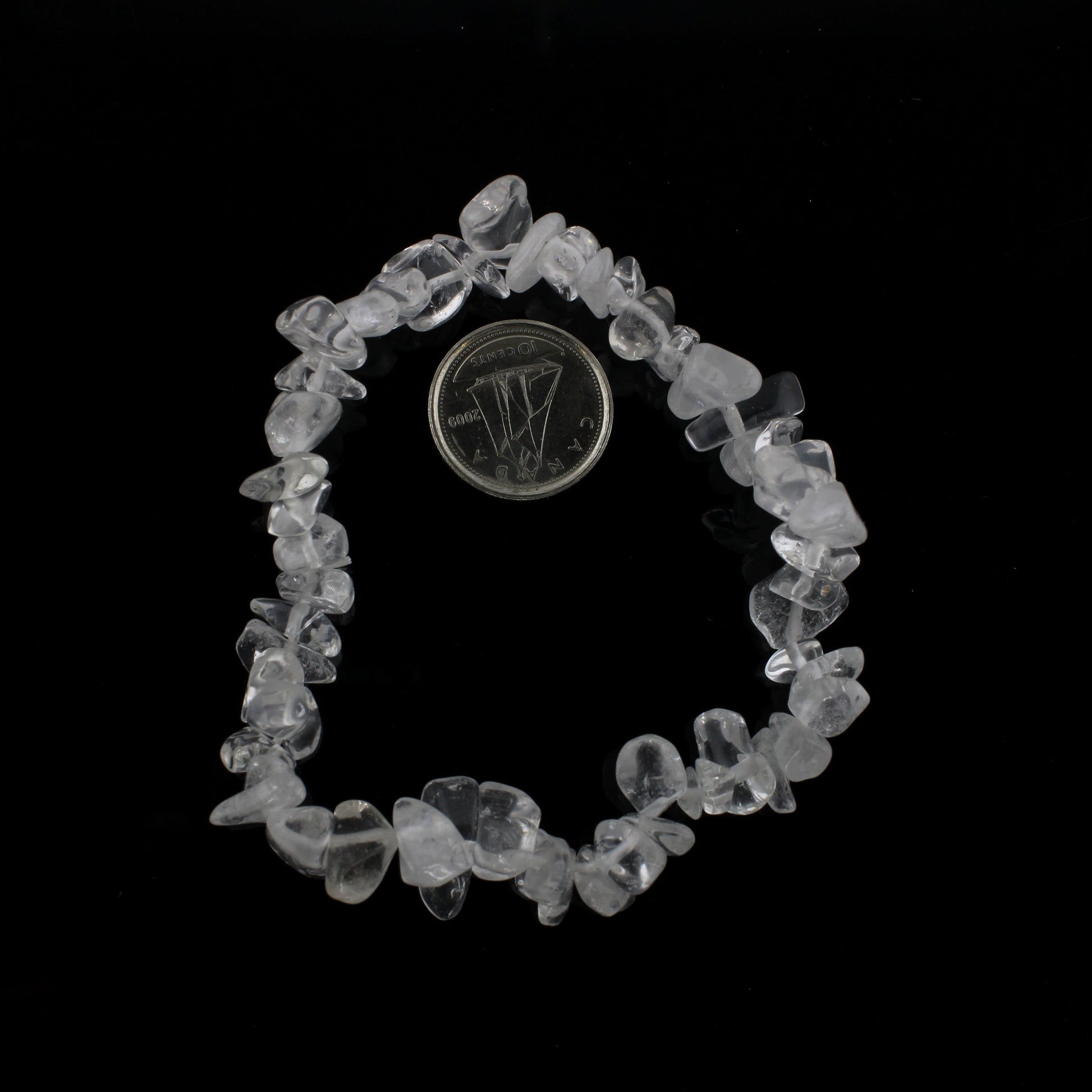 Clear quartz crystal bracelet for crown chakra activation and clarity