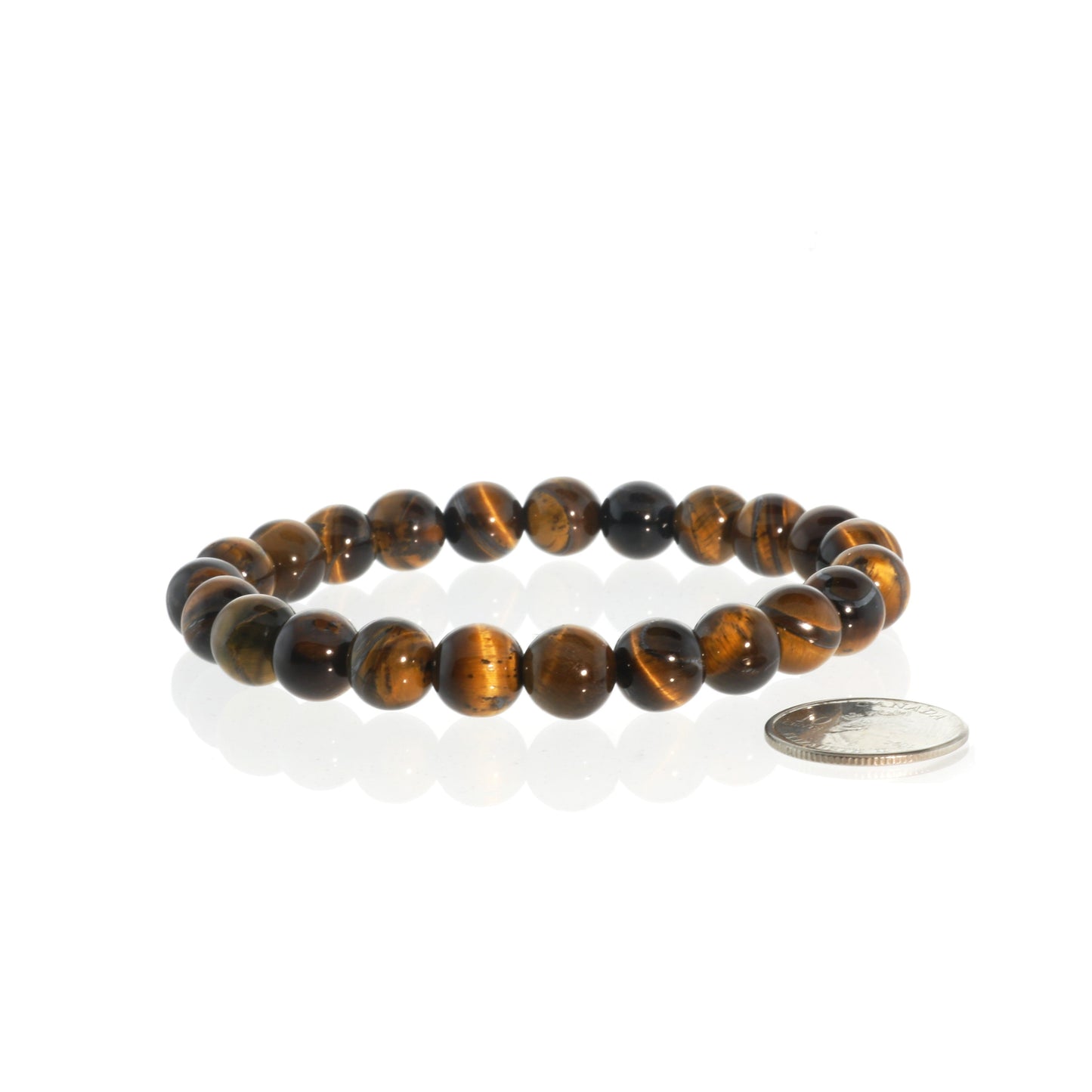 Solar plexus chakra tiger's eye bracelet for willpower and success