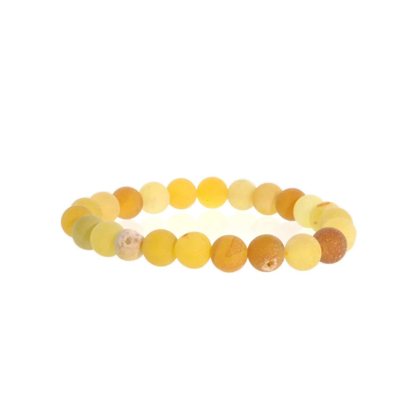 Agate druzy bead bracelet for protection and positive transformation yellow
