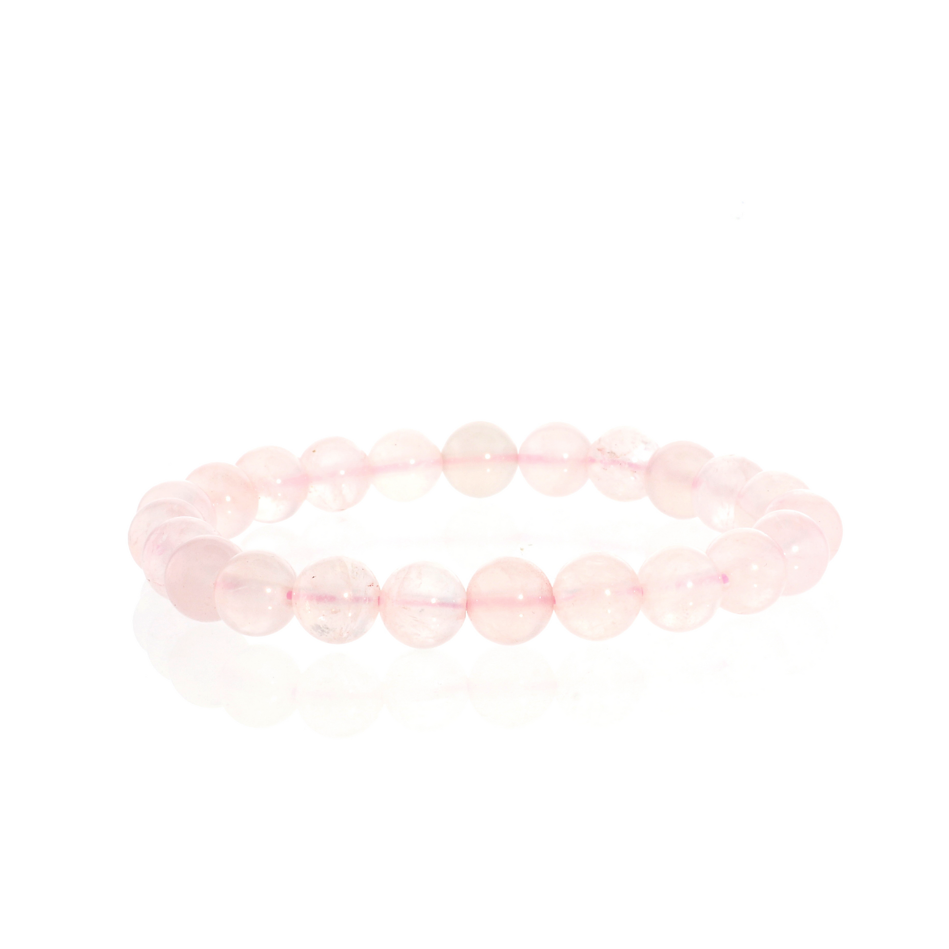Rose quartz crystal bracelet for unconditional love and emotional healing