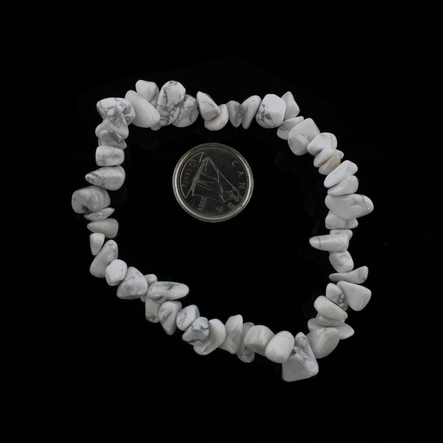 Howlite crystal bracelet for spiritual attunement and positive energy