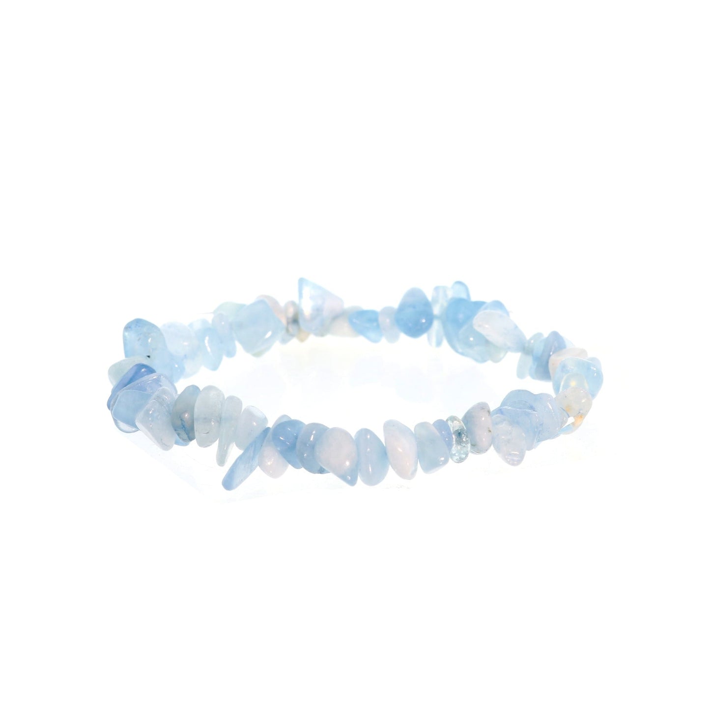 Throat chakra aquamarine bracelet for self-expression and spiritual awareness