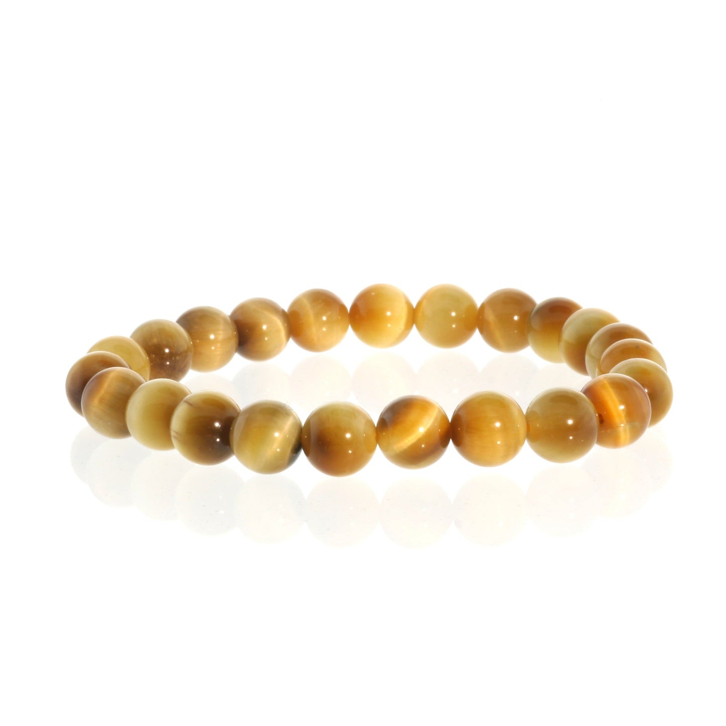 Natural gold tiger's eye healing bracelet for focus and mental clarity