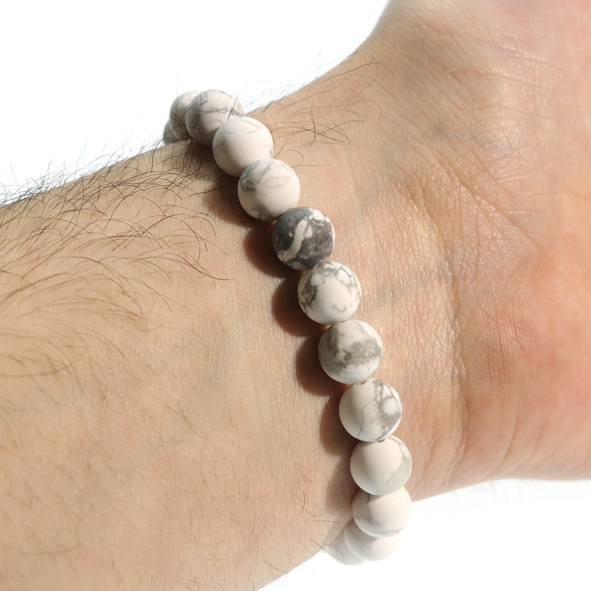 Crown chakra howlite bracelet for awareness, wisdom and open-mindedness