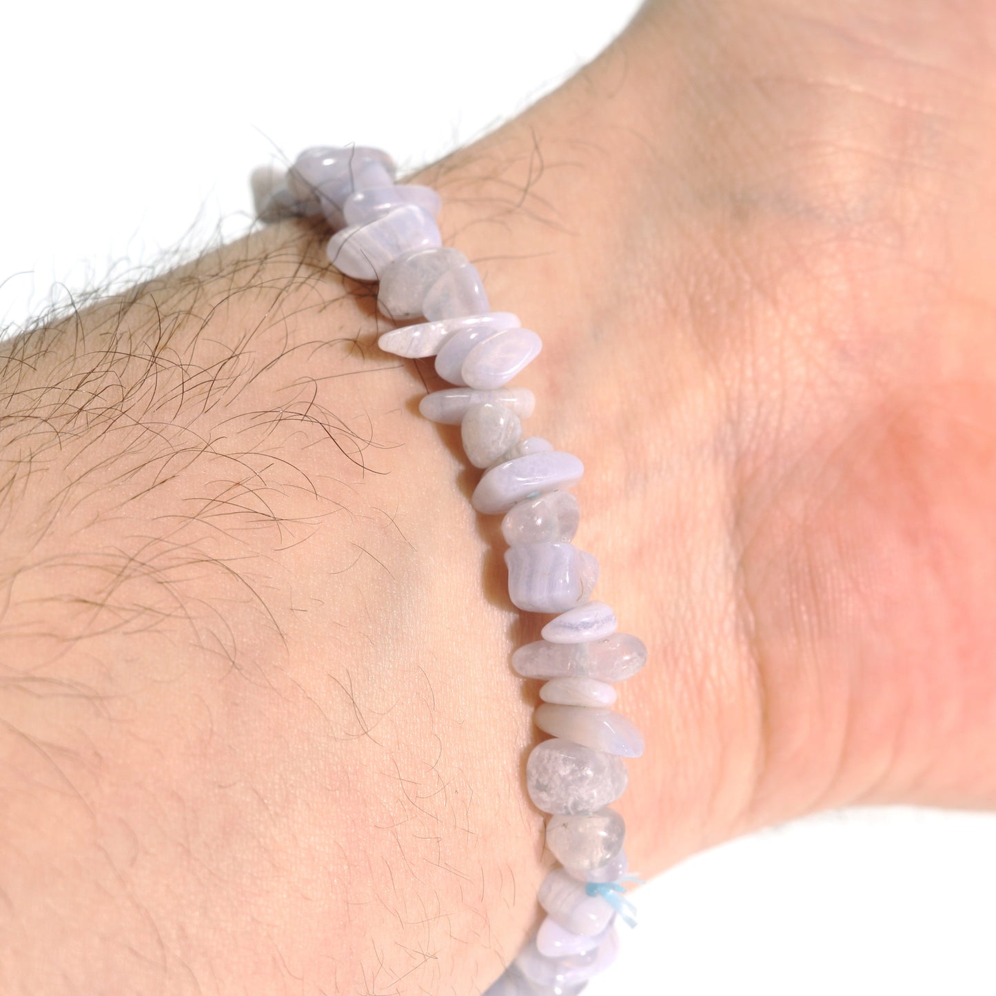 natural blue lace agate healing bracelet for anxiety relief and calm