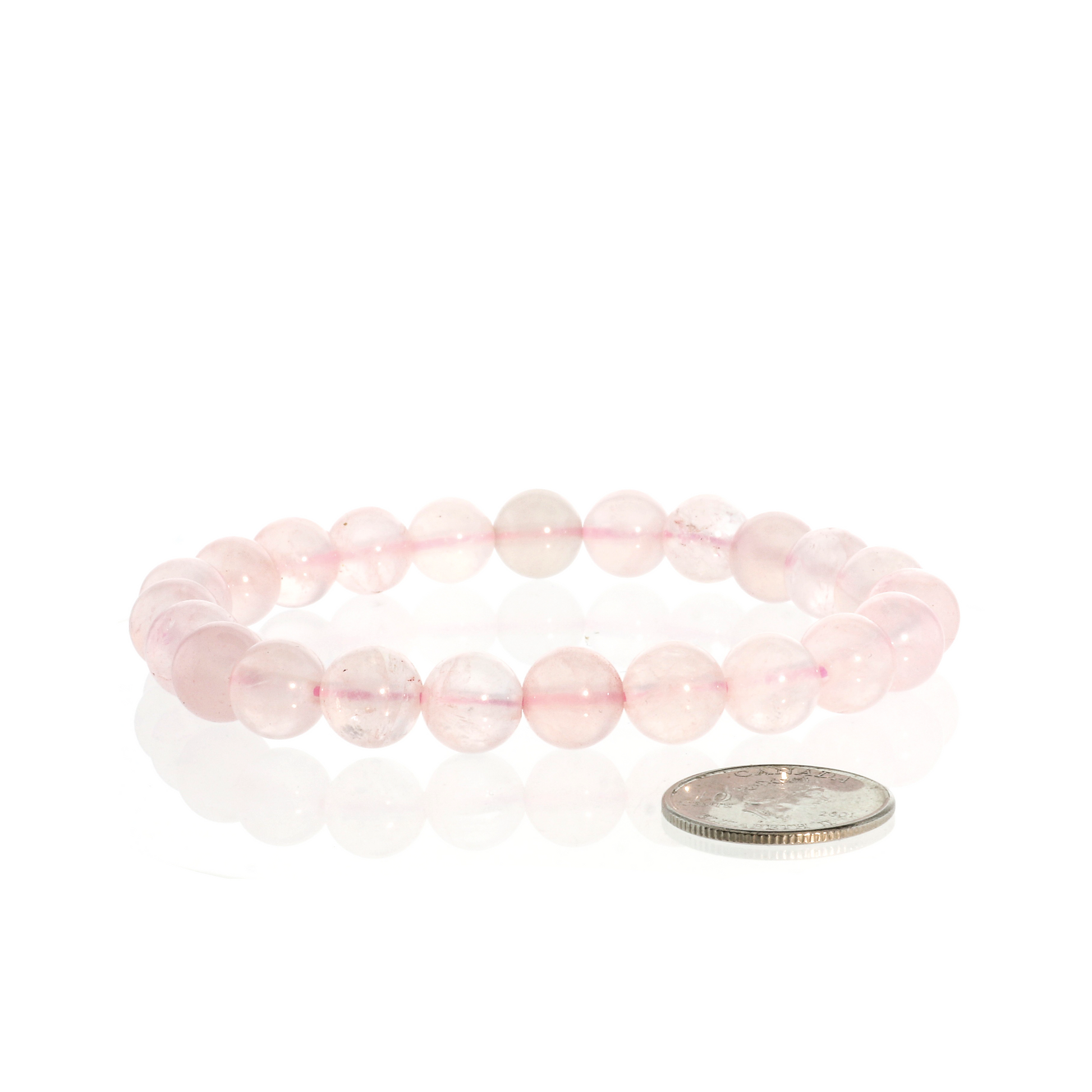 Natural rose quartz healing bracelet for self-love and compassion