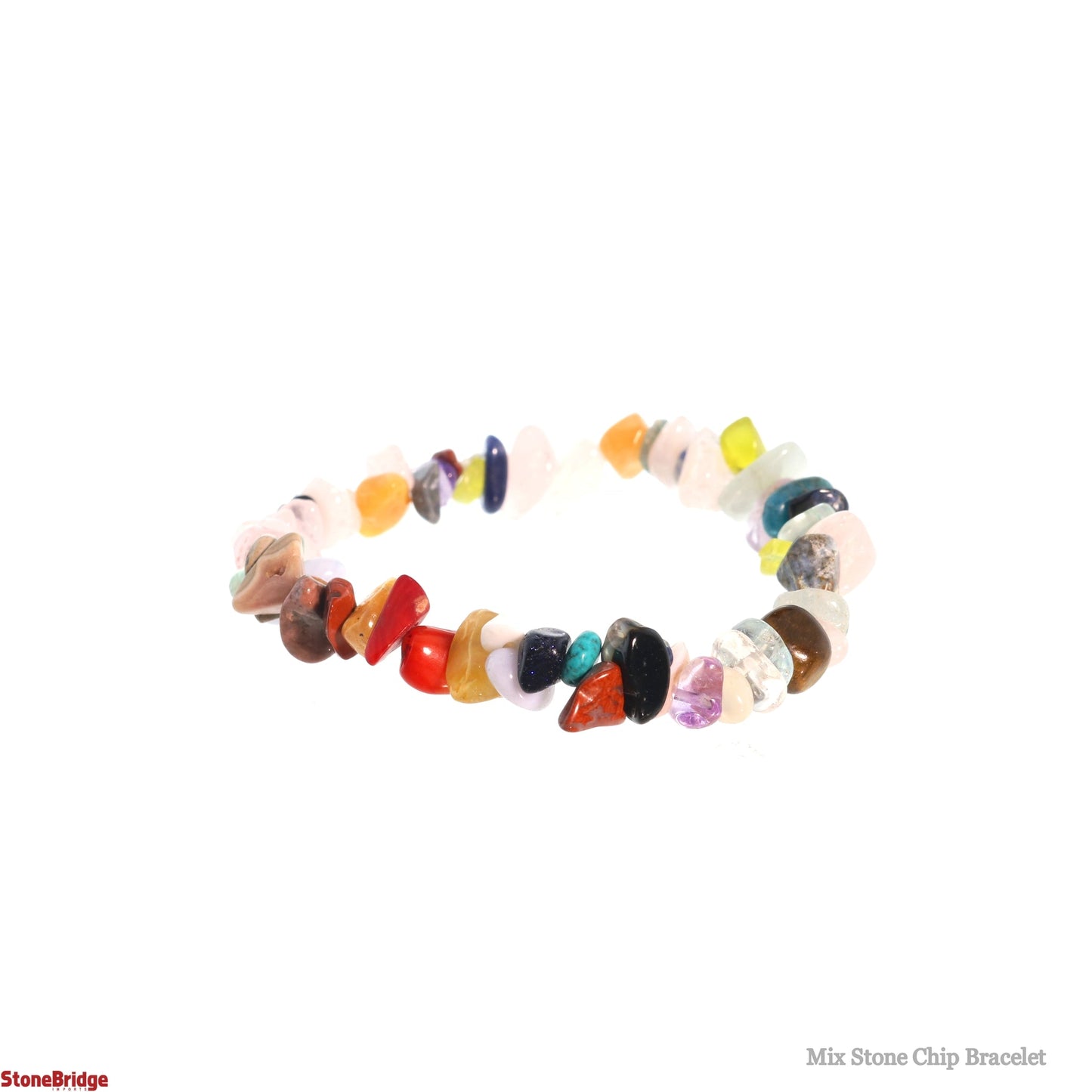 Harmonizing multi-stone chip bracelet combining healing crystal energie