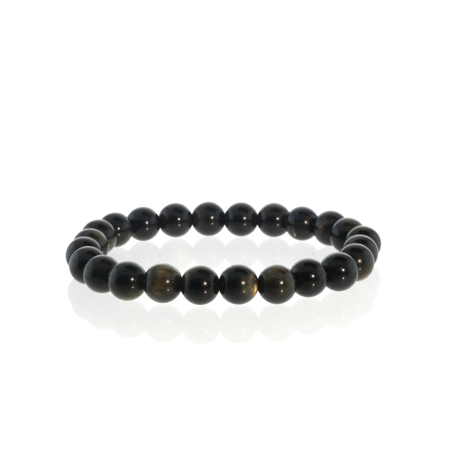 Powerfully protective obsidian bead bracelet for shielding negative energy