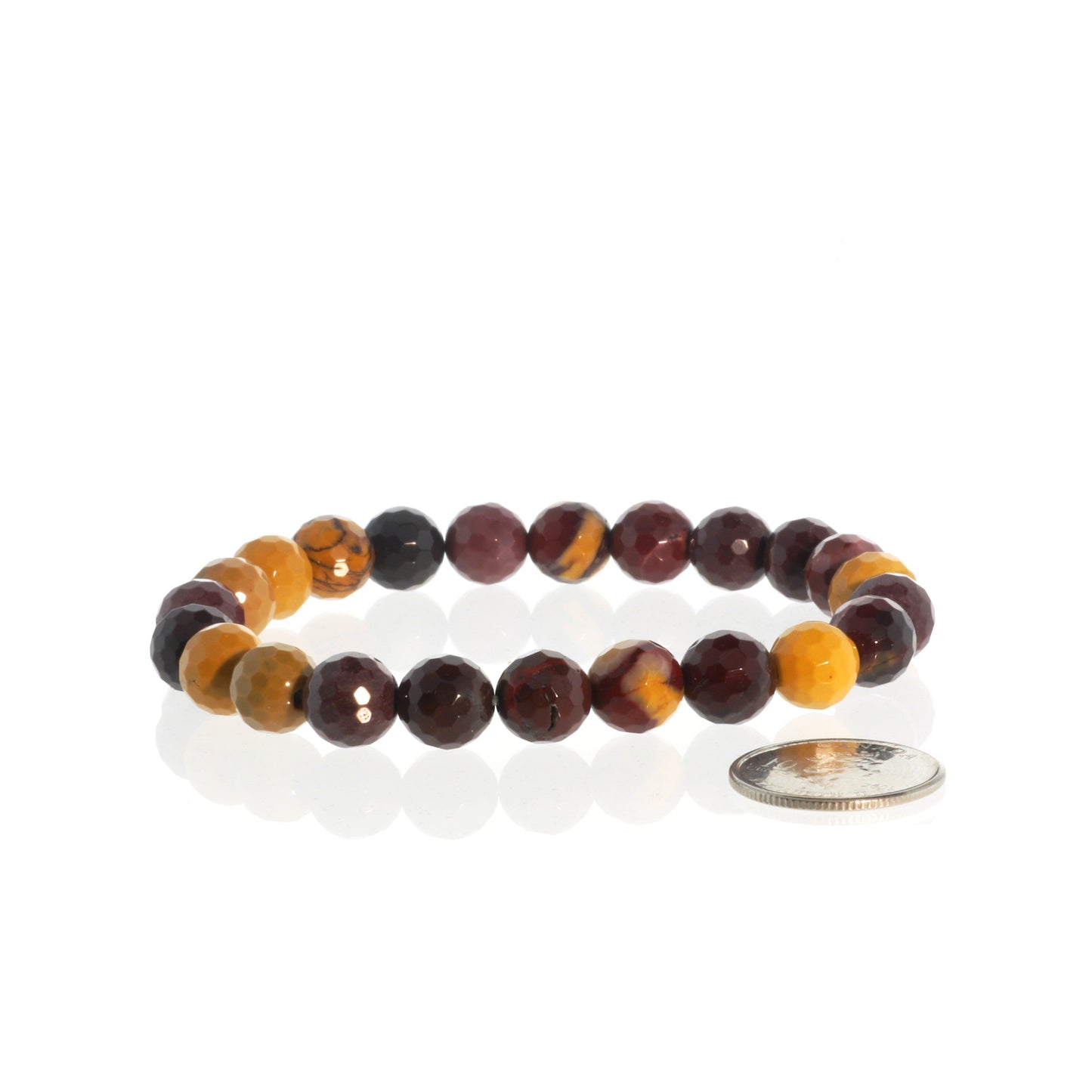 Natural mookaite bracelet for root chakra healing and stability