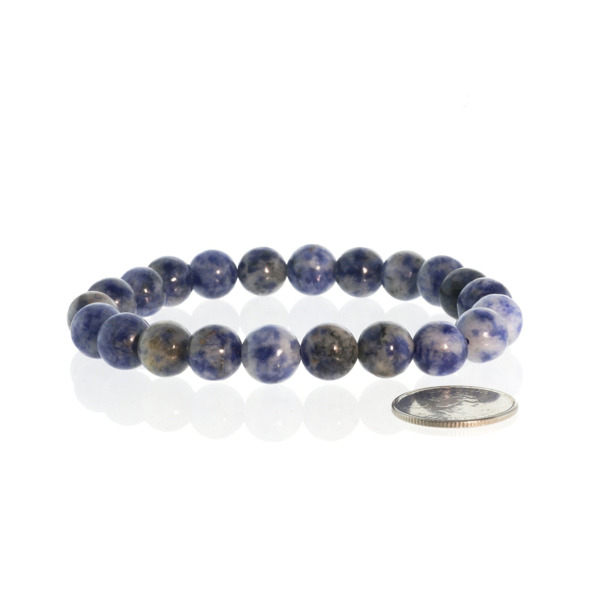 Intuition and truth-enhancing sodalite bracelet in deep royal blue