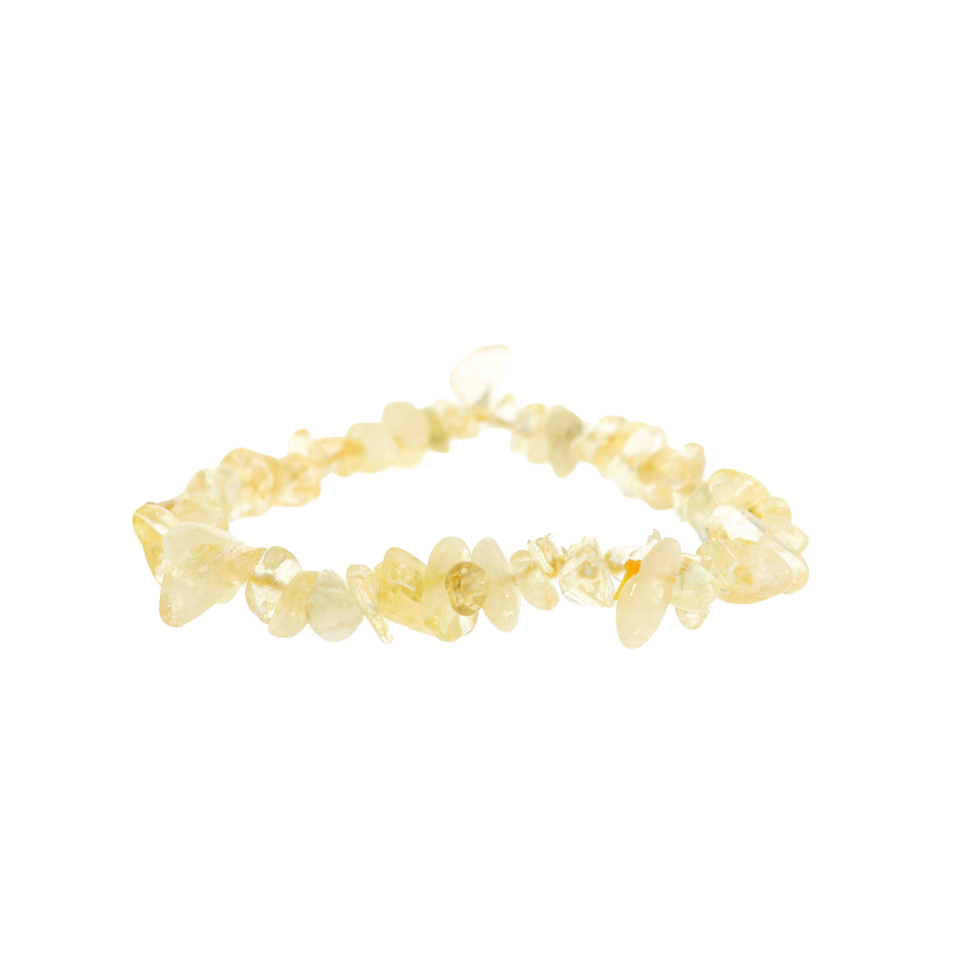 Abundance and joy-attracting citrine chip bracelet in warm golden yellow