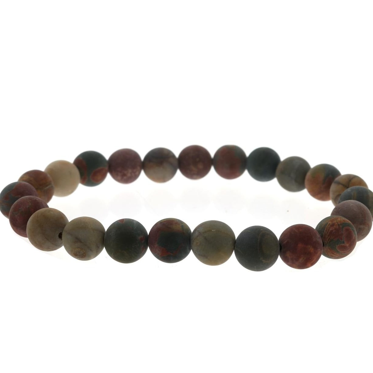 Earthy Picasso jasper bracelet for grounding energy and creative flow