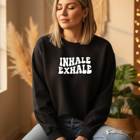 Inhale Exhale Pullover Yoga Sweatshirt - Best Life Apparel