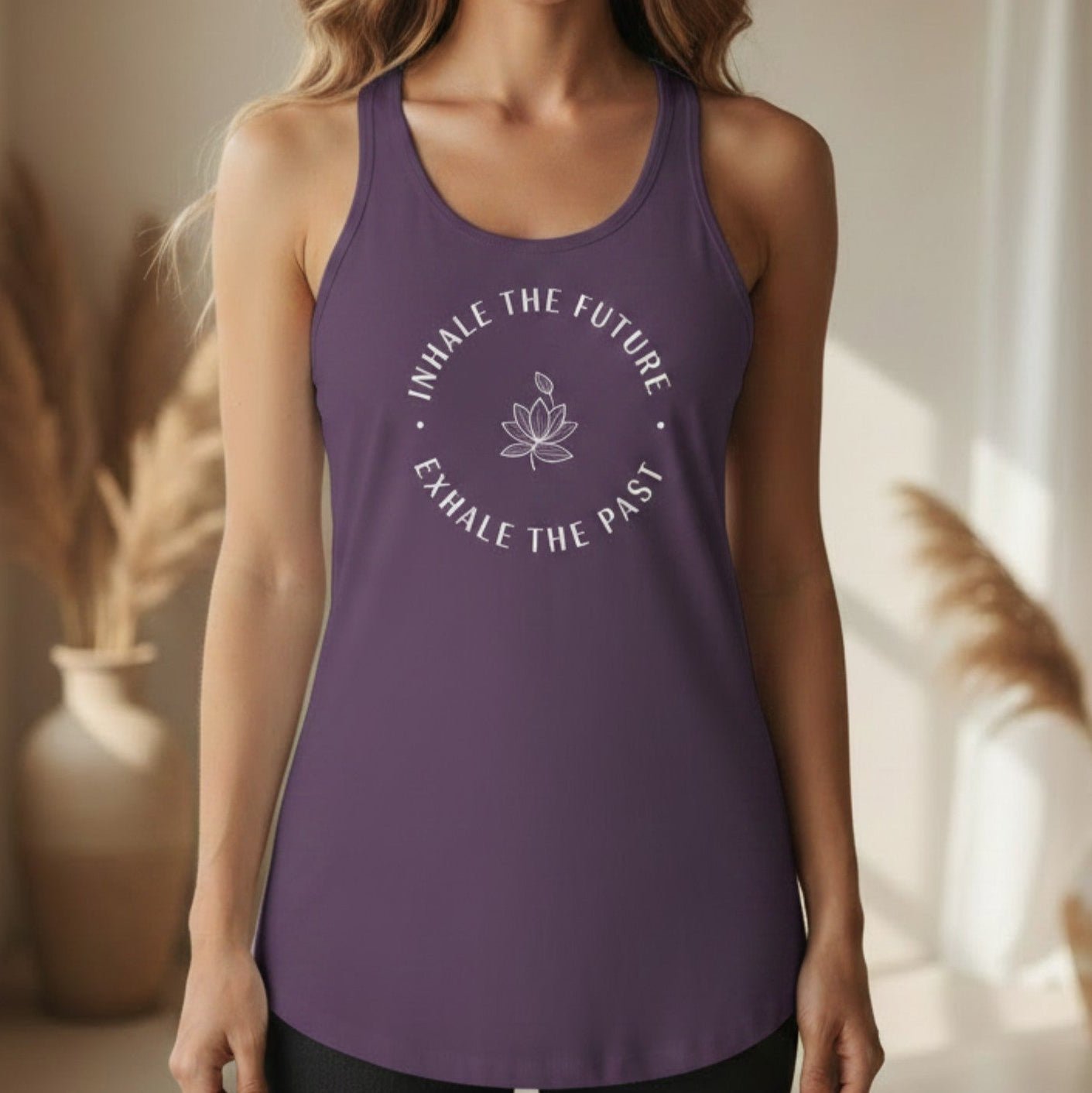 Inhale the Future Exhale the Past Tank Top | Yoga Tank for Women | Mindfulness Gift - Best Life Apparel