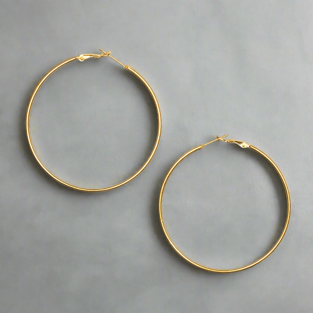 Large Hoop Earrings - Gold Plate - Best Life Apparel