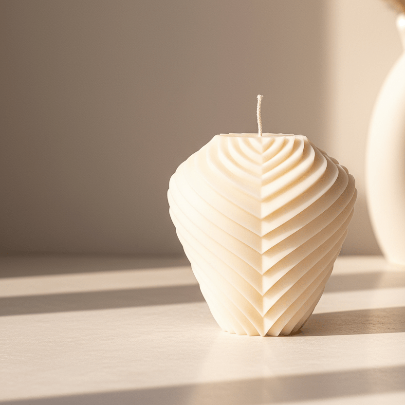 Large Ribbed Soy Candle | Pillar Candle - Best Life Apparel