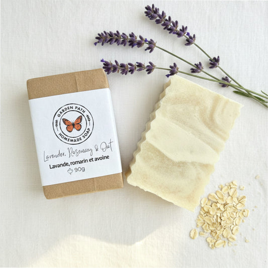 Lavender Rosemary Oatmeal Bar Soap | Natural Exfoliating Soap with Essential Oils - Best Life Apparel