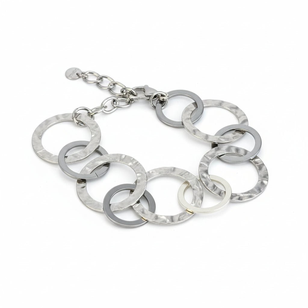 Linked Circle Bracelet - Silver Color - Stainless Steel - Best Life Apparel