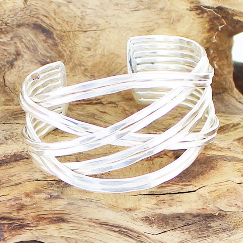 Loose Plait Metal Cuff - Silver Color - Best Life Apparel