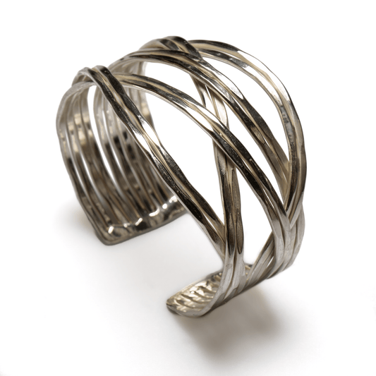 Loose Plait Metal Cuff - Silver Color - Best Life Apparel