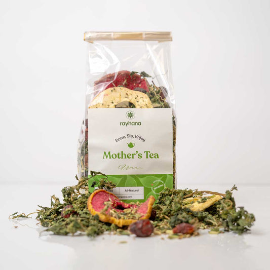 Nurturing mother's herbal tea — comfort blend for women's hormonal balance and natural wellness