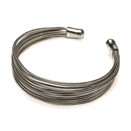 Multi Strand Wire Metal Cuff - Silver Colour - Best Life Apparel