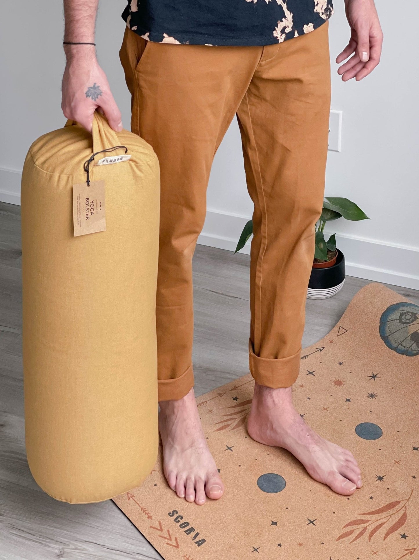 Natural & Organic Yoga Bolster | Amber Gold - Best Life Apparel