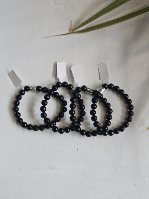 Obsidian healing gemstone bracelet — protection and grounding crystal bracelet for women