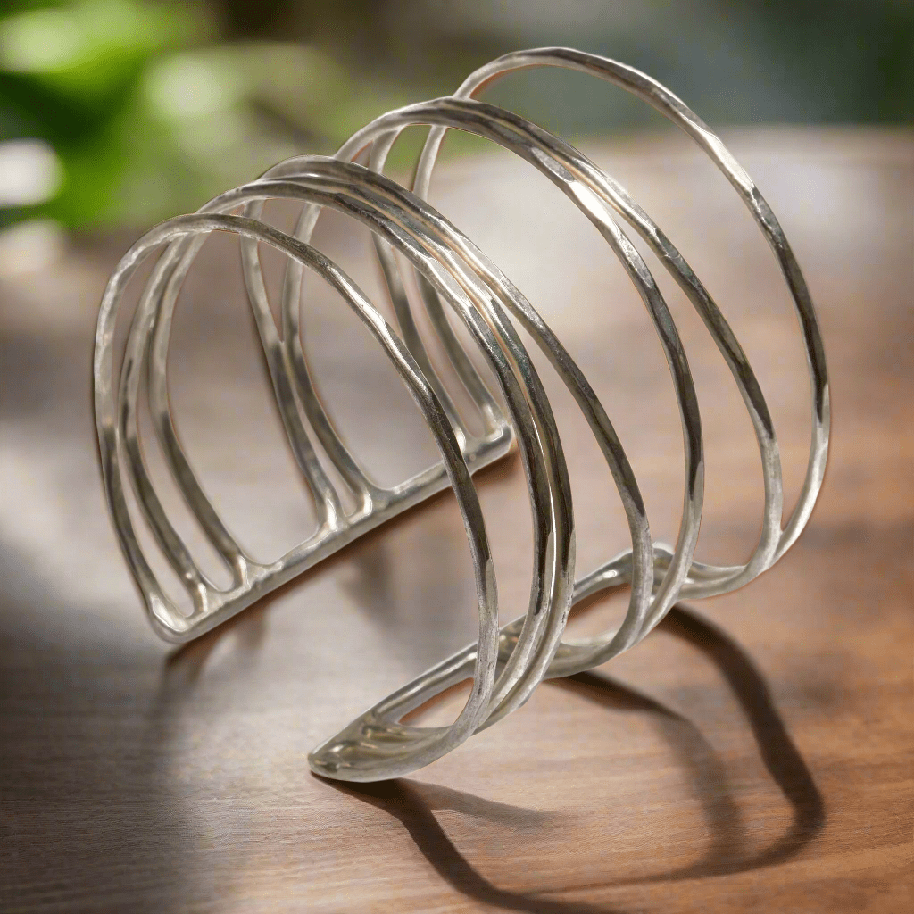 Open Strand Metal Cuff - Silver Color - Best Life Apparel