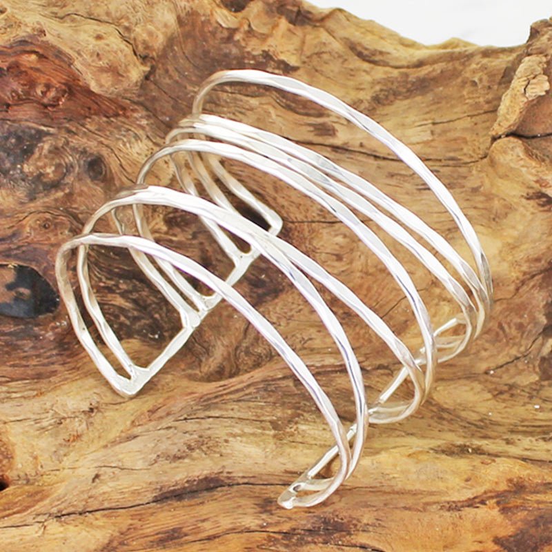 Open Strand Metal Cuff - Silver Color - Best Life Apparel