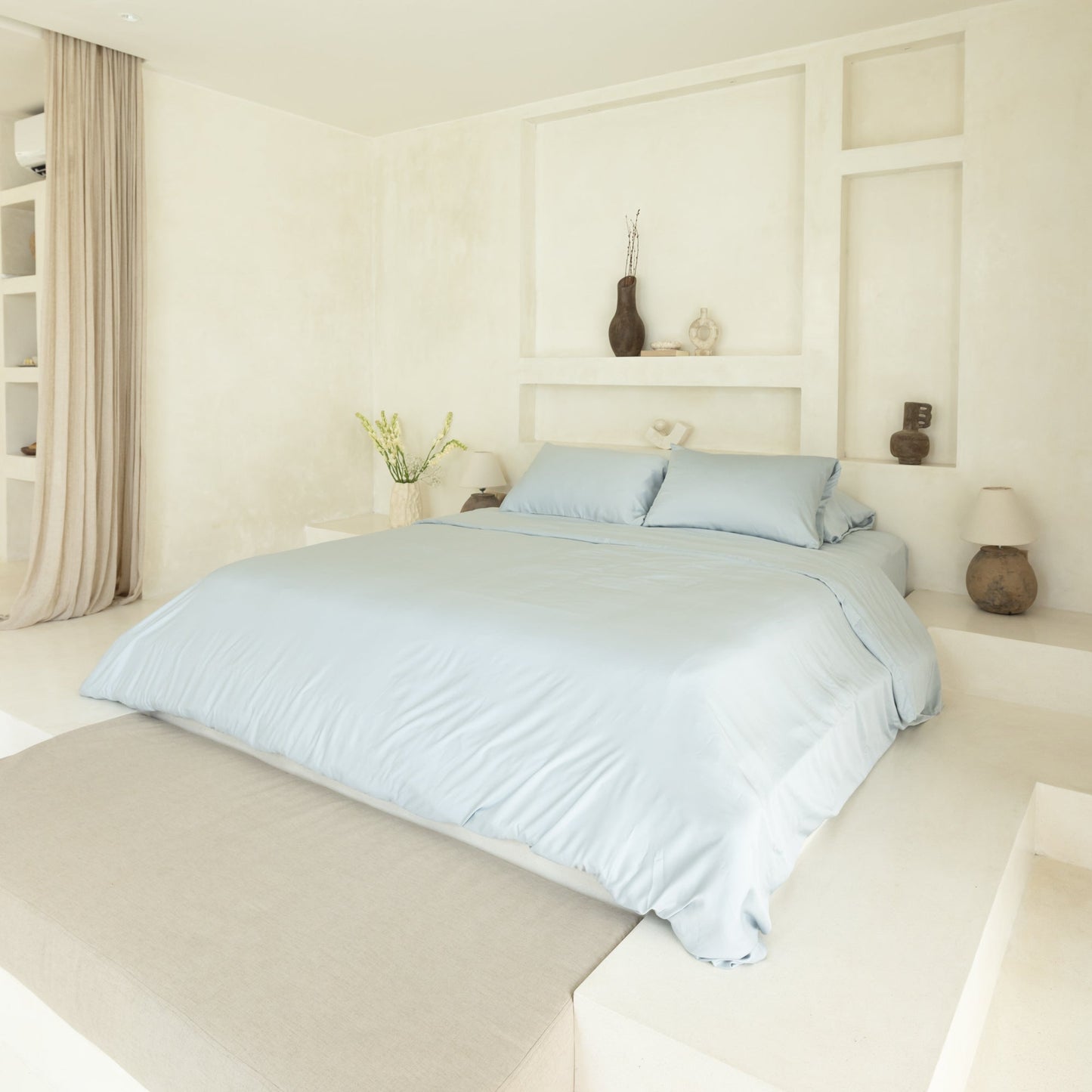 Organic bamboo sateen duvet cover — FSC certified, softer than cotton
