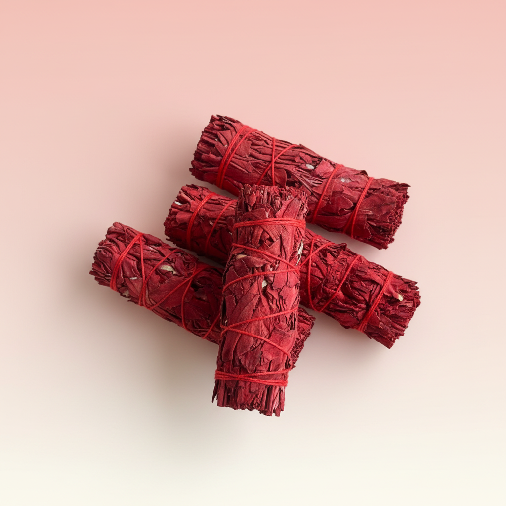 Red Sage Smudge Stick Clean Background