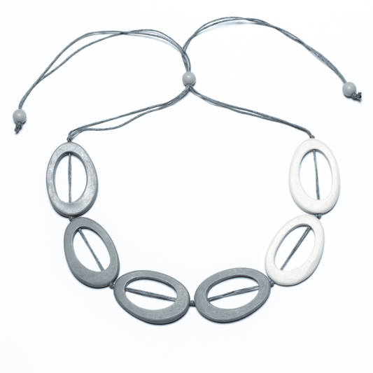 Resin Two Tone Hoop Necklace - Best Life Apparel